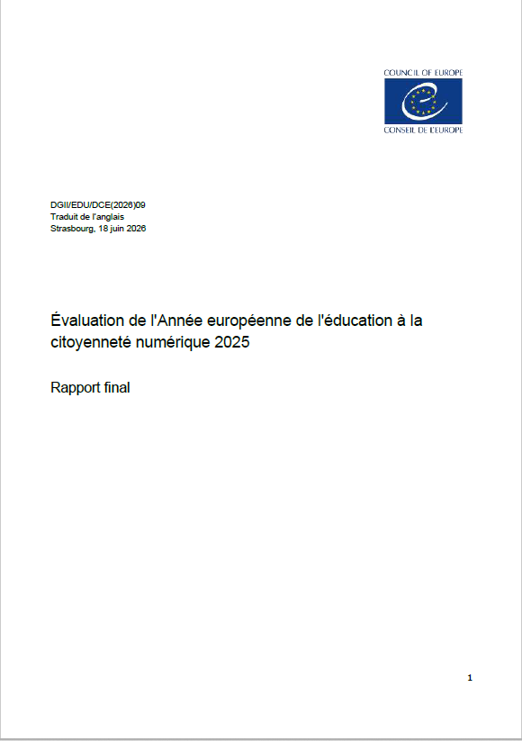 Évaluation de l'Année européenne de l'éducation à la citoyenneté numérique 2025