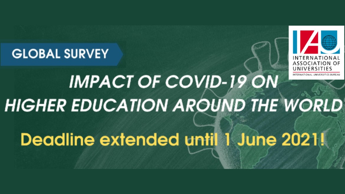 Banner on the Second IAU Global Survey on the Impact of COVID-19 on Higher Education around the World