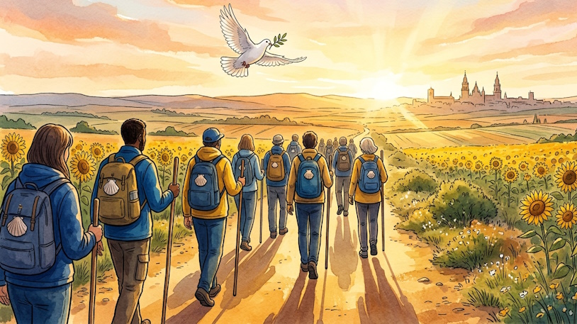 Walk for peace in support of Ukraine and the Camino Podolico
