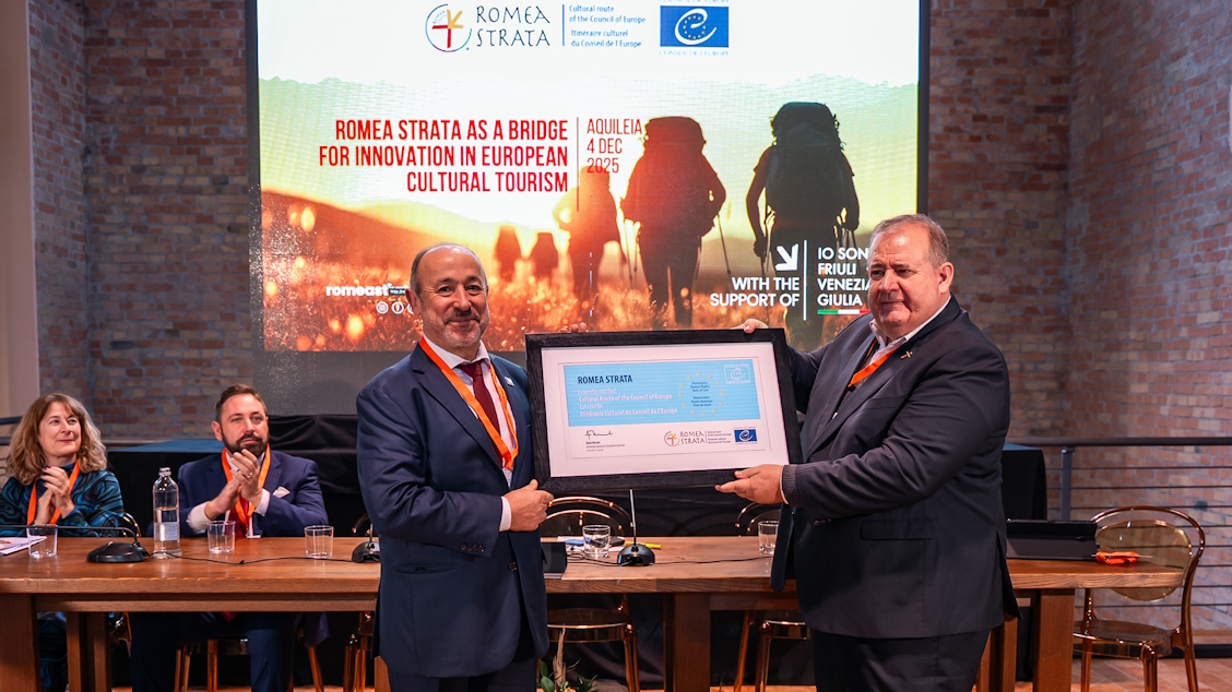 Friuli Venezia Giulia hosts the certification ceremony of "Romea Strata" : distinguished guests and the European community of the Route gather in Aquileia