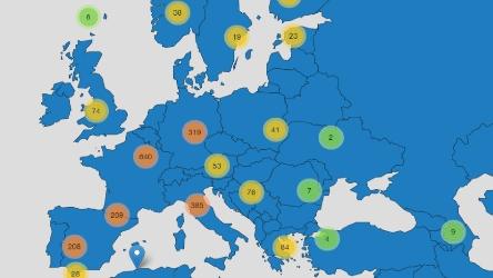 Forte croissance des réseaux des Itinéraires culturels du Conseil de l'Europe en 2021 : +400 nouveaux membres institutionnels du réseau (source : base de données en ligne)