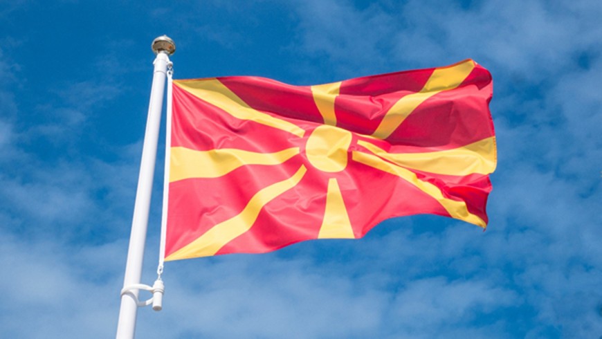 North Macedonia flag ©V. Lawrence/Shutterstock