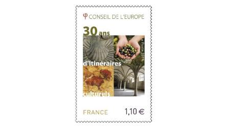 Stamp "30th anniversary of the Cultural Routes of the Council of Europe"
