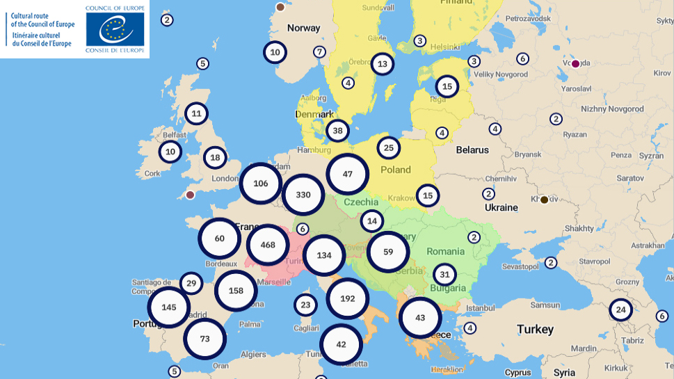 Cultural Routes network members: strong growth in the first half of 2019
