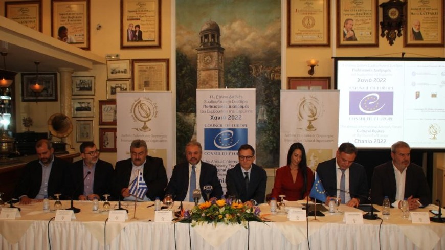 Grèce : Signature de l'Accord d'organisation du Forum Consultatif Annuel des Itinéraires culturels 2022 du Conseil de l'Europe à Chania (Crète)