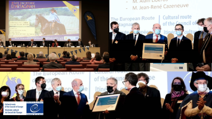 Route Européenne d'Artagnan : Cérémonie de certification à l'Assemblée Nationale à Paris