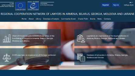 Networking and Knowledge Depository Platform for lawyers from Armenia, Belarus, Georgia, Moldova and Ukraine now available