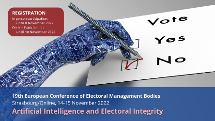 Artificial intelligence and electoral integrity discussed at the upcoming European Conference of Electoral Management Bodies