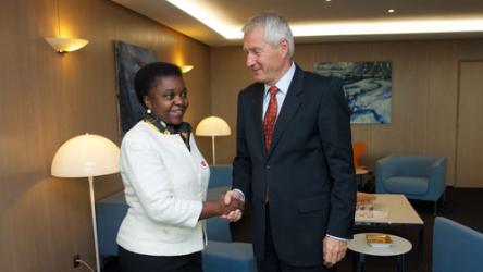 La ministre italienne Cécile Kyenge en visite au Conseil de l’Europe