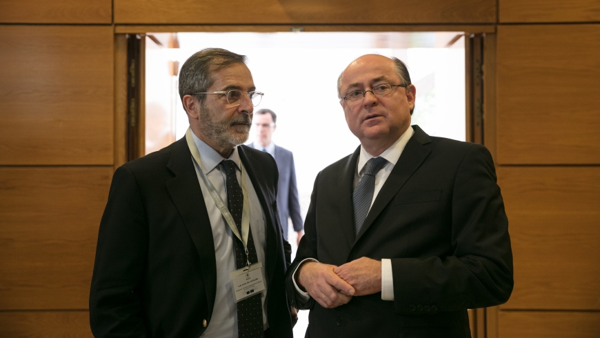 Ambassador Gil Catalina,  Permanent representative of Spain  to the Council of Europe and Ambassador António Gamito, Executive Director of the North-South Centre