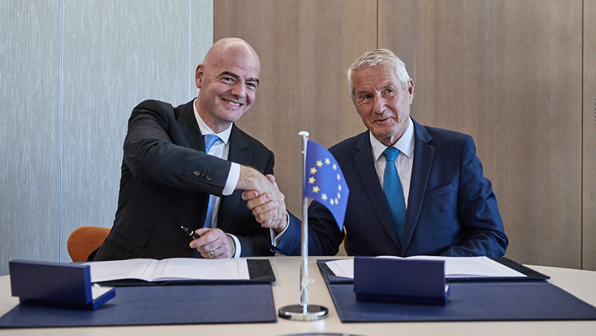 Le Conseil de l’Europe et la FIFA signent un protocole d’accord
