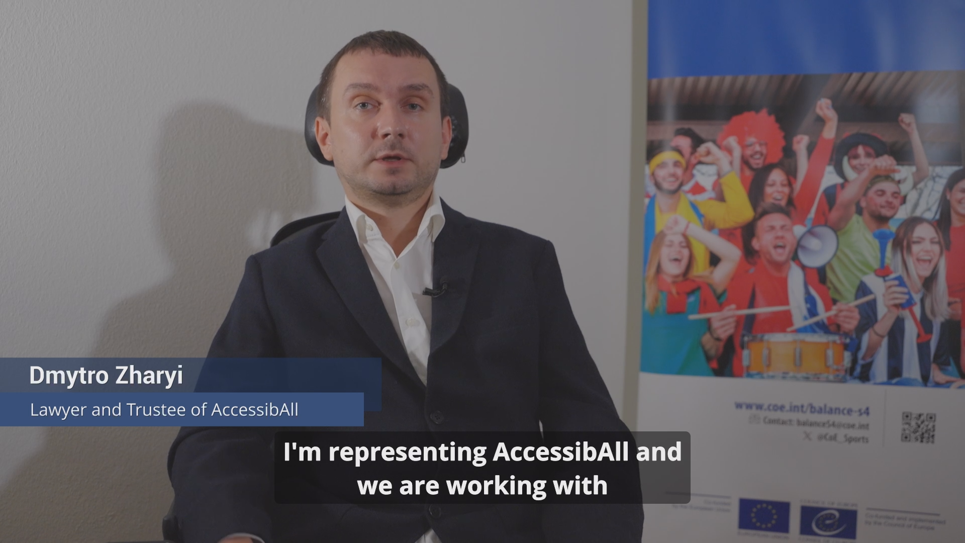 Conversations avec des expert·es de la sécurité et des services dans le sport – Dmytro Zharyi sur la promotion de l'accessibilité et de l'inclusion pour les supporteur·es en situation de handicap