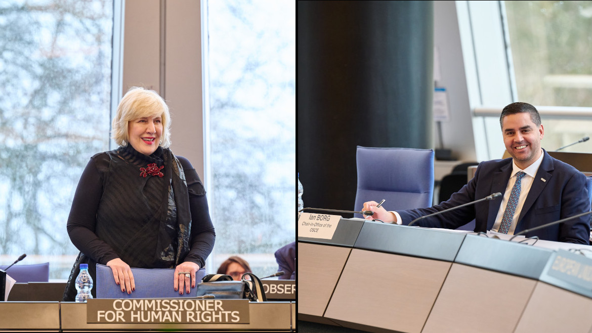 Left: Dunja Mijatović / Right: Ian Borg