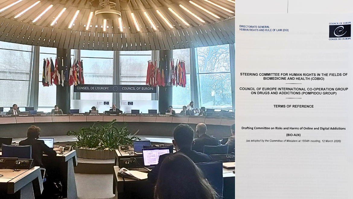 Création d'un nouveau Comité de rédaction chargé d'élaborer une recommandation du Conseil de l'Europe sur les risques et les dommages liés aux addictions en ligne et numériques