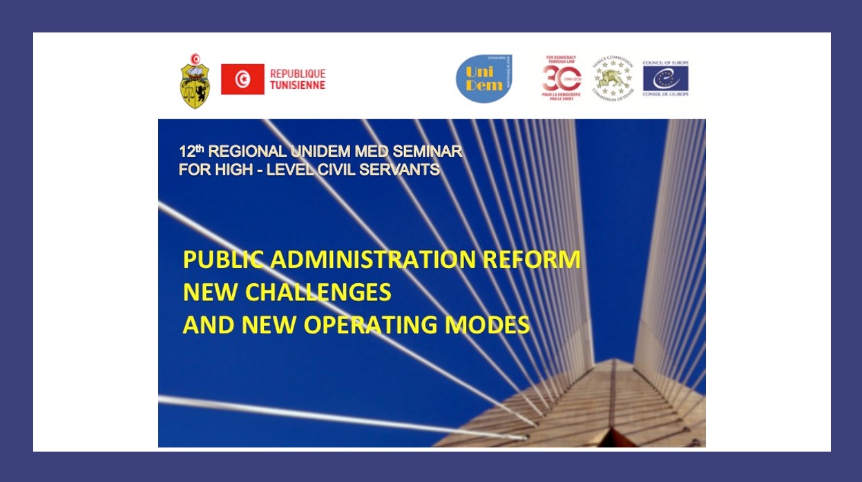 12e UniDem Med webinaire - Réforme de l’administration publique : nouveaux defis et nouvelles méthodes de fonctionnement