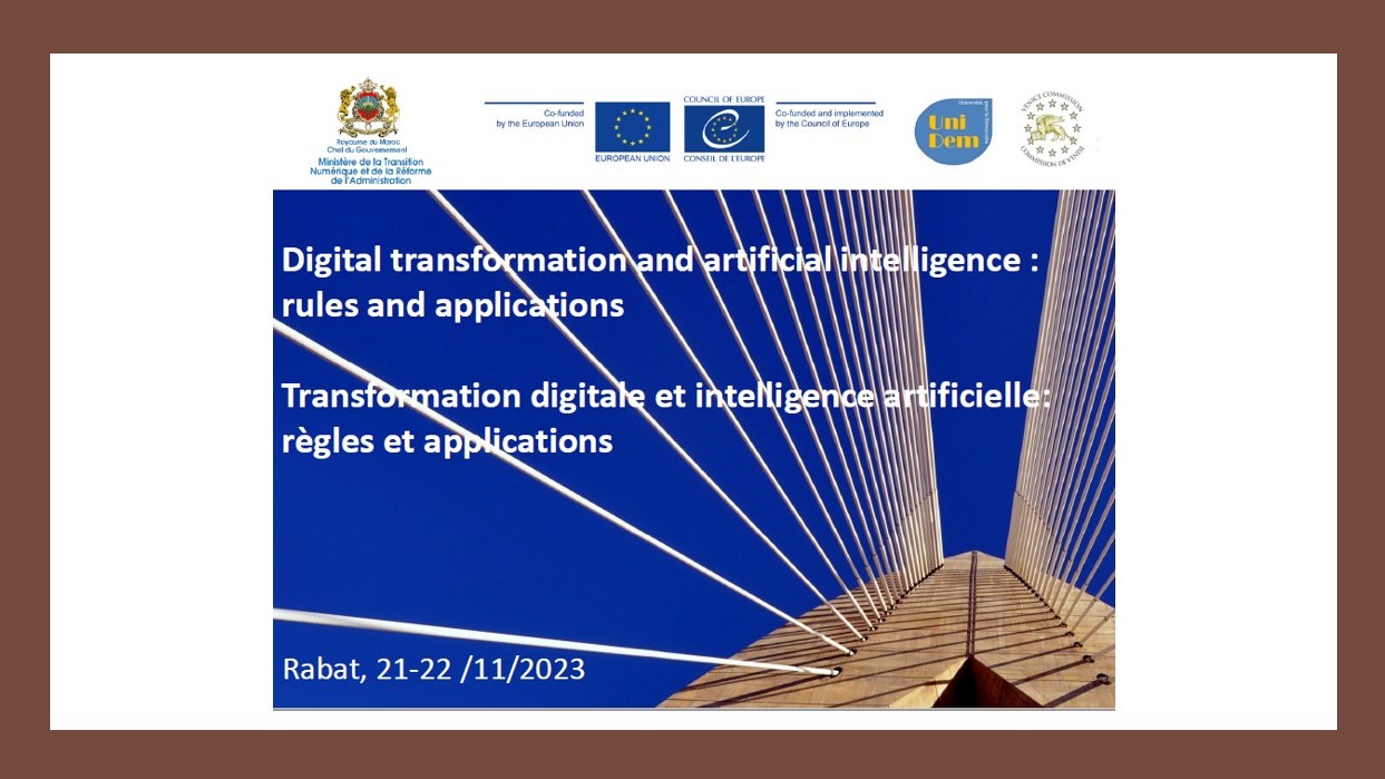 Transformation numérique et intelligence artificielle : règles et applications – 17ème séminaire UniDem Med