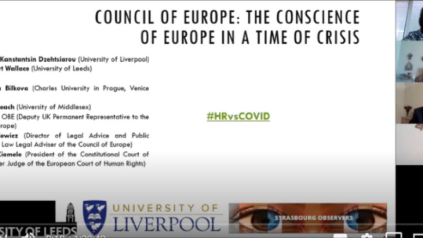 UNITED KINGDOM - “Council of Europe, the conscience of Europe in a time of crisis”  - webinar
