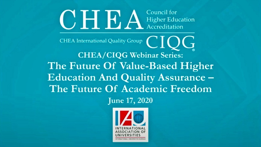 Council of Europe at webinar on academic freedom