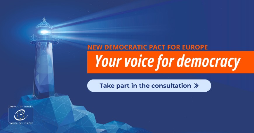 Votre voix pour la démocratie : le Conseil de l'Europe lance une consultation citoyenne