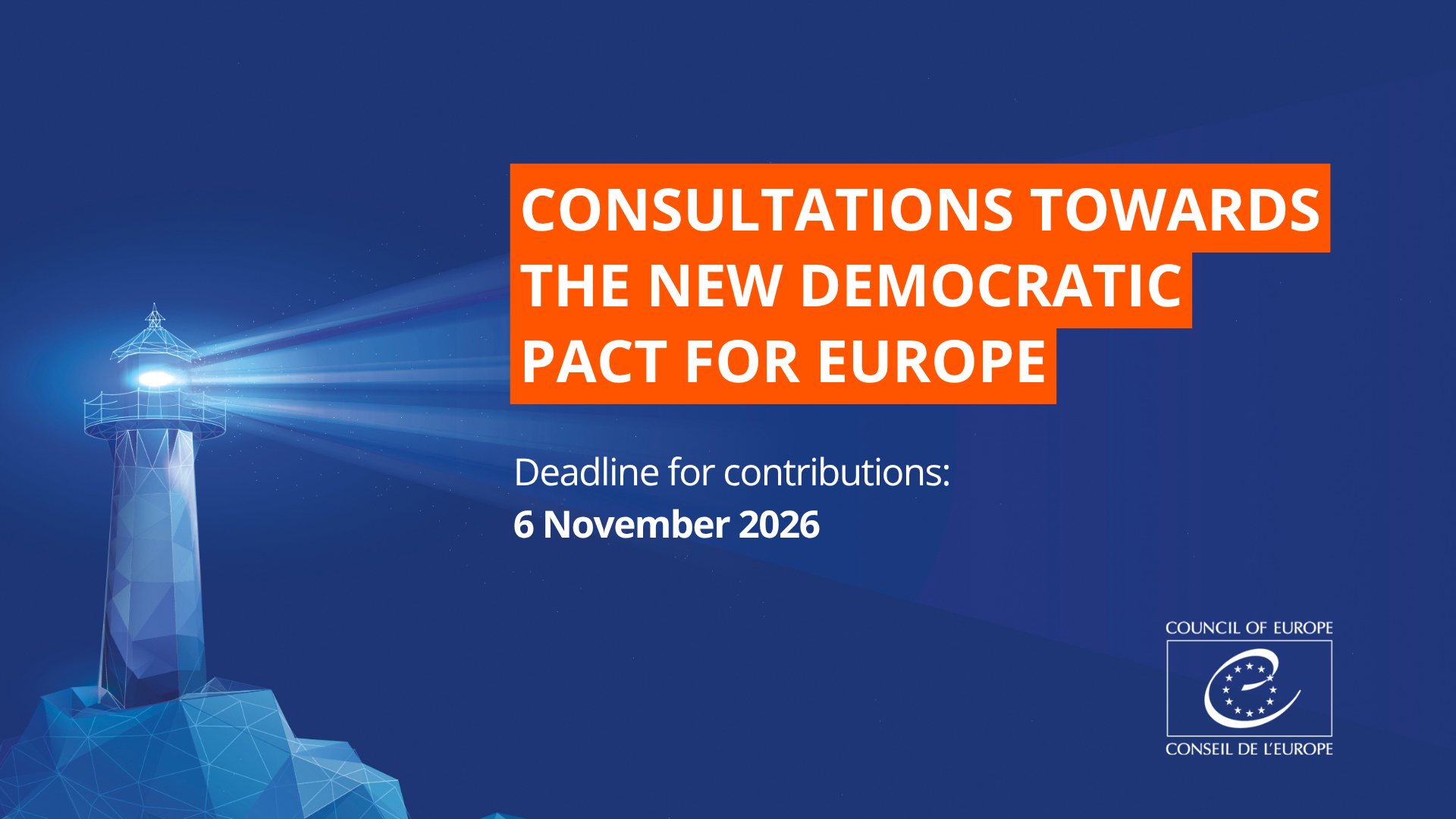 Contribute to the consultations towards the New Democratic Pact for Europe