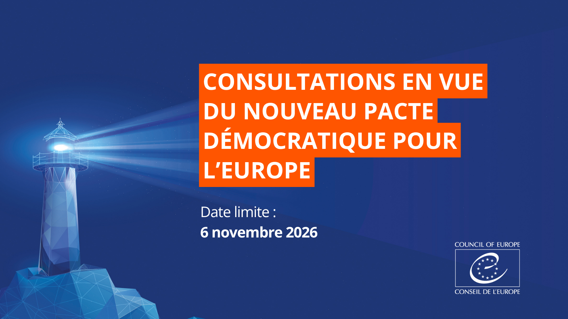 Participez aux consultations en vue du Nouveau Pacte Démocratique pour l’Europe