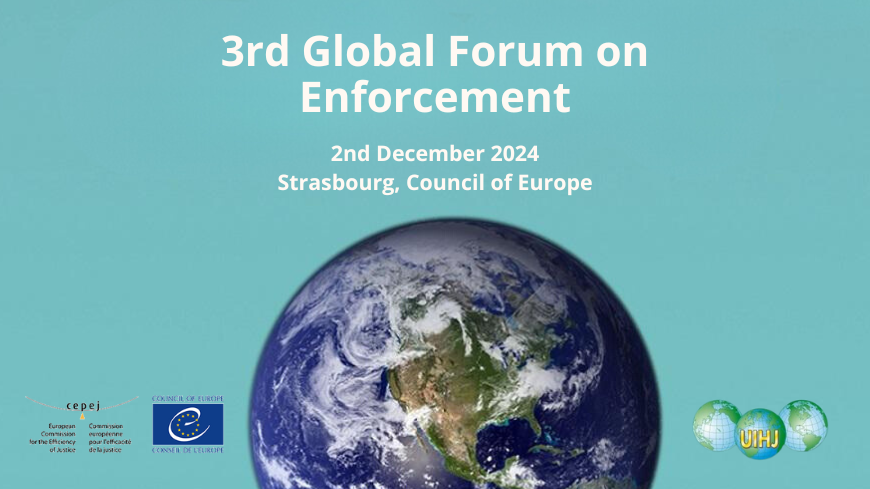 Artificial intelligence and the enforcement of legal decisions, theme of the next World Forum on Enforcement, co-organised by the CEPEJ and the UIHJ