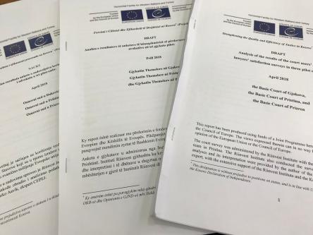 Résultats des enquêtes de satisfaction des usagers des tribunaux de la CEPEJ menées dans trois tribunaux du Kosovo*