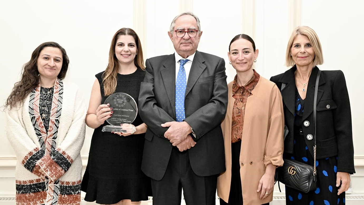 A Cypriot initiative dedicated to children and entitled «Kids in Court Game  (KiCGame)» has won the Cristal Scales of Justice Prize