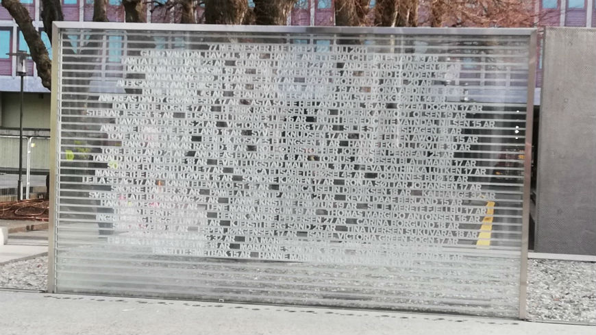 Memorial for the victims of the July 22nd, 2011 terrorist attacks on the island of Utøya and in Oslo