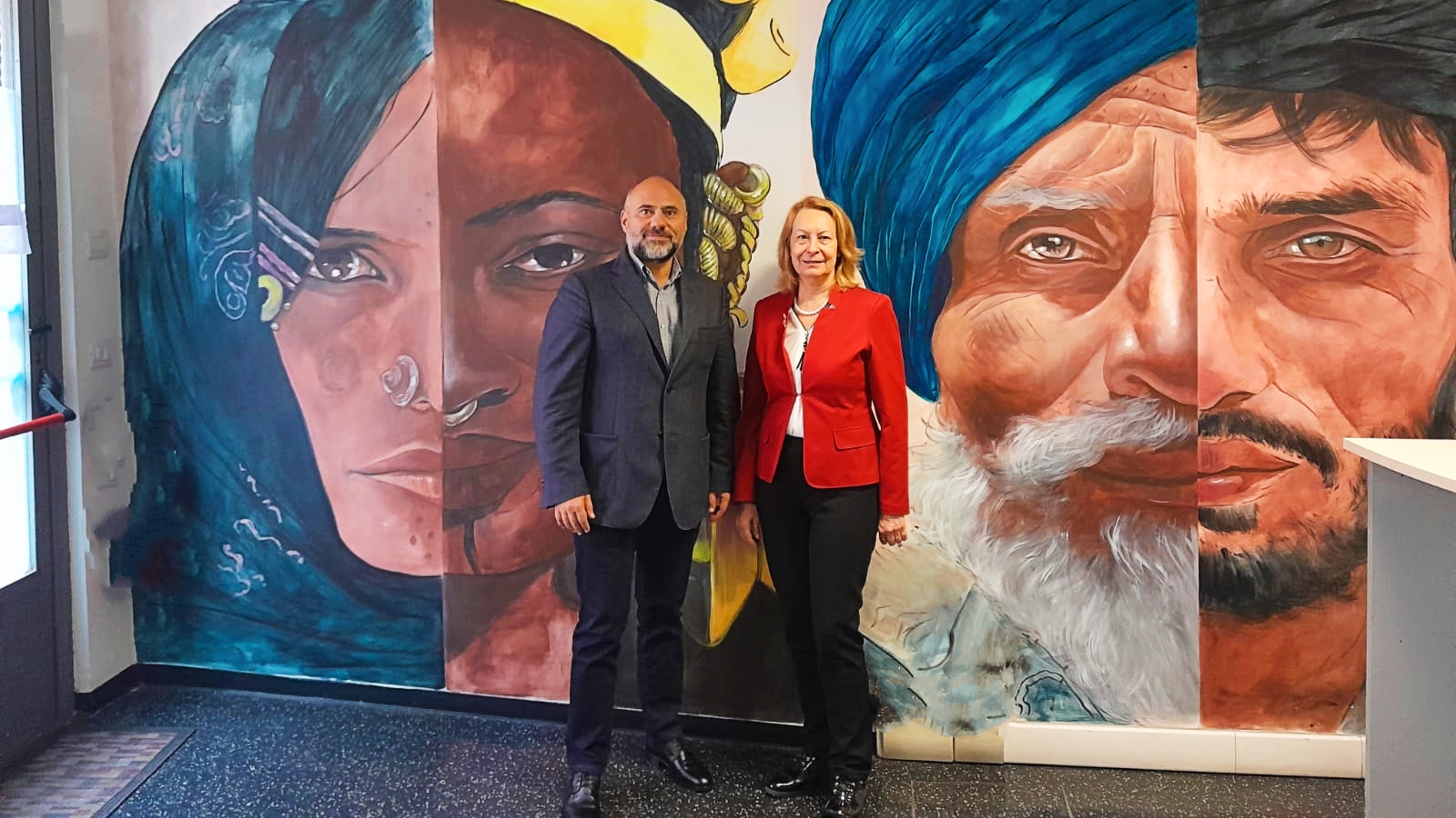 Cristian Jura and Irena Ilieva, members of ECRI and rapporteurs for Italy, at the SUAM (Sportello Unico per l’Accoglienza Migranti) in Rome
