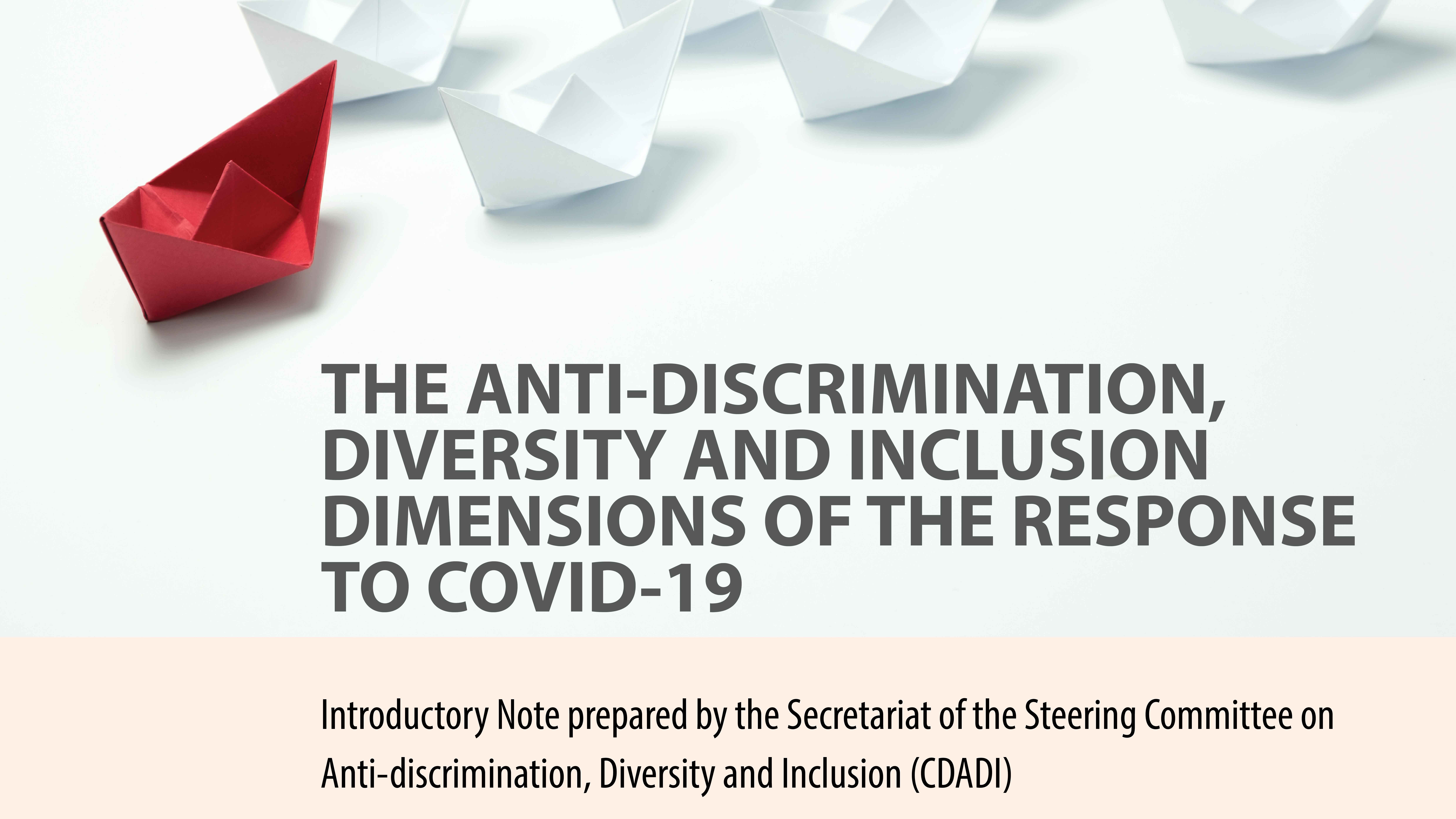 The anti-discrimination, diversity and inclusion dimensions of the response to COVID-19
