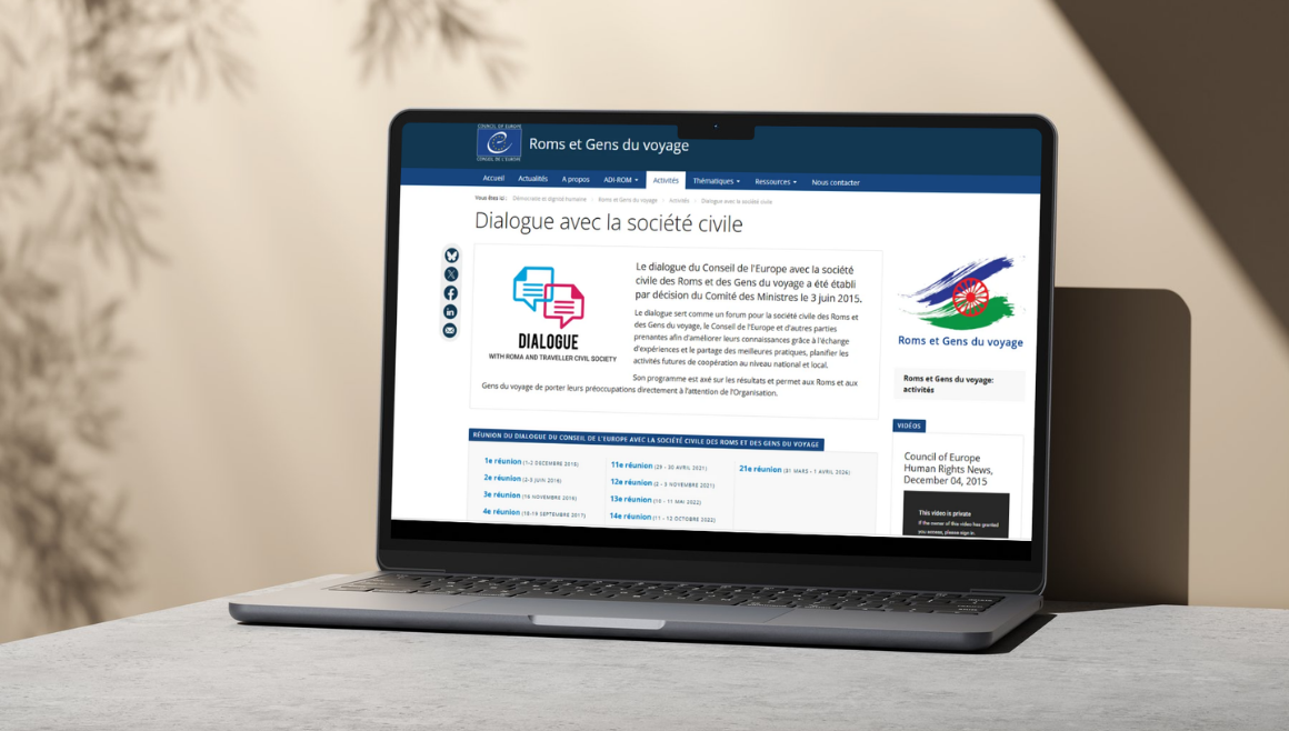 Appel à candidatures pour participer à la 22e réunion du Dialogue du Conseil de l’Europe avec la société civile des Roms et des Gens du voyage