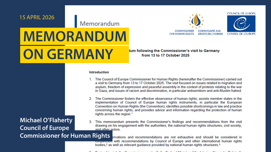 Germany: Commissioner calls for protection of freedom of expression and peaceful assembly