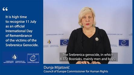 Il est grand temps de reconnaître officiellement le 11 juillet comme Journée internationale de commémoration des victimes du génocide de Srebrenica