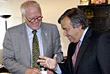 Commissioner Hammarberg with Mr. António Guterres, the United Nations High Commissioner for Refugees