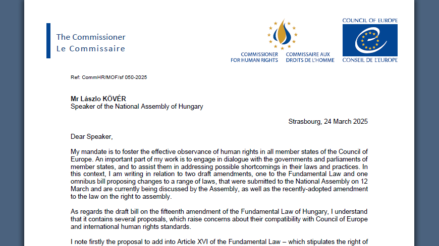 Hungary should reconsider the law on assemblies and refrain from adopting legislative proposals which threaten the human rights of LGBTI people