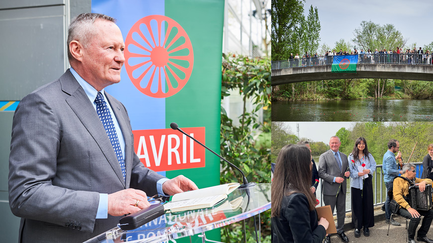 Le commissaire O’Flaherty a participé à la célébration de la Journée internationale des Roms au Centre européen de la jeunesse de Strasbourg, où il a jeté une rose dans la rivière en l’honneur du sentiment d’appartenance à la communauté des Roms.