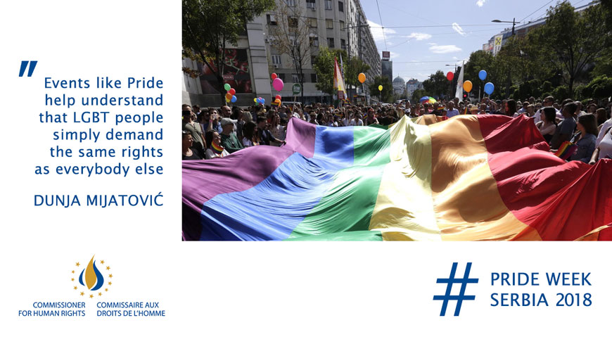Commissioner’s message for the Pride Forum Serbia 2018