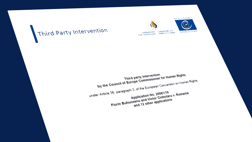 Commissioner publishes observations on the absence of legal recognition of same-sex relationships in Romania