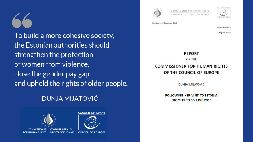 Estonia should adopt more human rights oriented policies to improve the protection of women and the inclusion of older persons