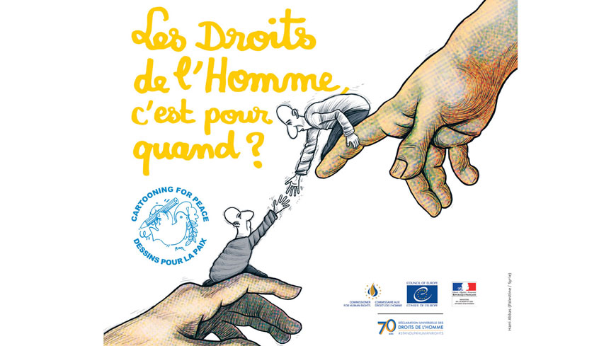 La Commissaire Dunja Mijatović, le Ministère français de l’Europe et des Affaires étrangères et Cartooning for Peace présentent en avant-première l’exposition