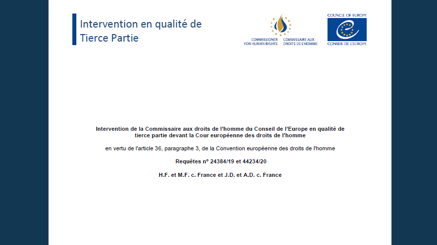 Commissioner publishes her observations on the repatriation of European nationals held in camps in North-East Syria