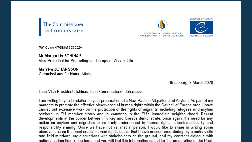 New EU Pact on Migration and Asylum should be firmly underpinned by human rights, effective solidarity and responsibility sharing