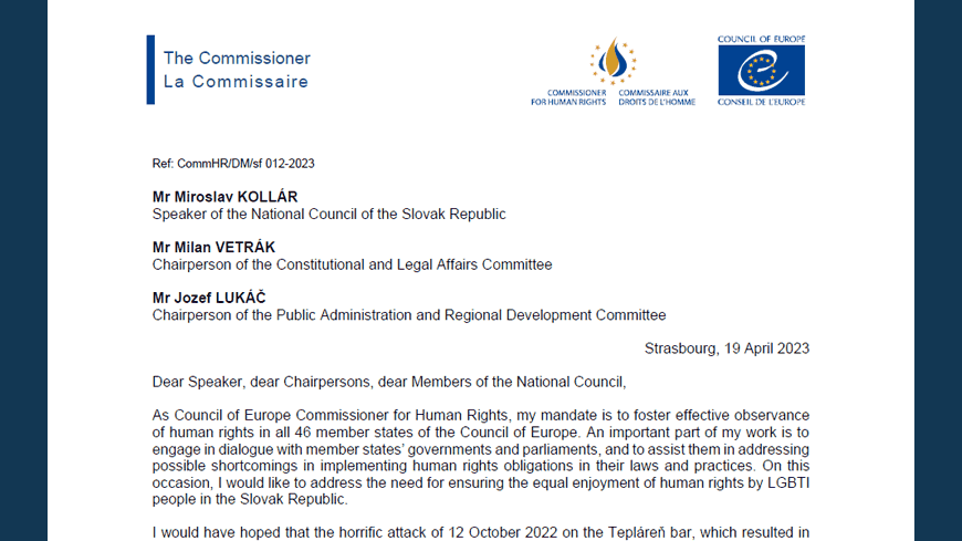 Slovak Republic: Parliamentarians should reject a bill undermining trans people’s human rights and ensure equality for LGBTI people