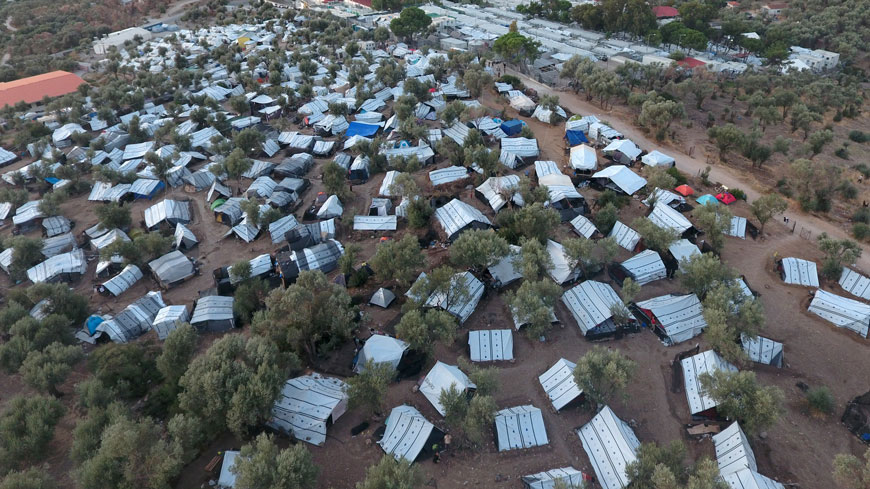 View of Moria's reception center in the Greek island of Lesbos ©Giorgos Moutafis