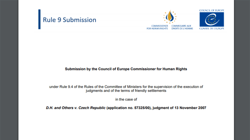 Czech authorities should adopt broader measures to end school segregation of Roma children