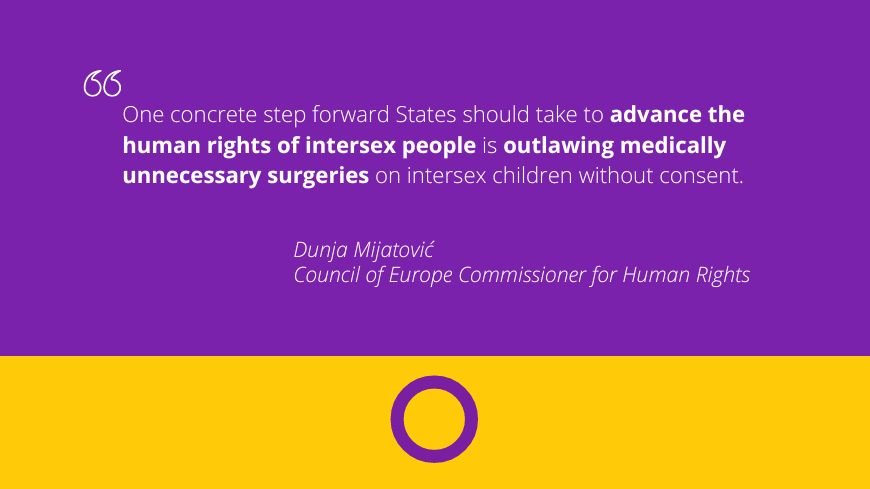 The human rights challenges faced by intersex people need to be urgently addressed