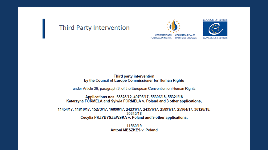 Commissioner publishes observations on the absence of legal recognition of same-sex relationships in Poland