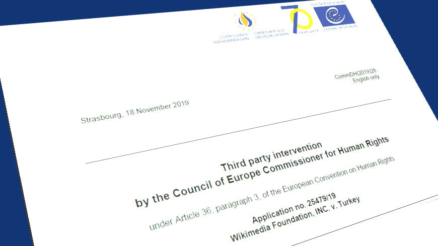 Commissioner publishes observations on internet blocking in Turkey