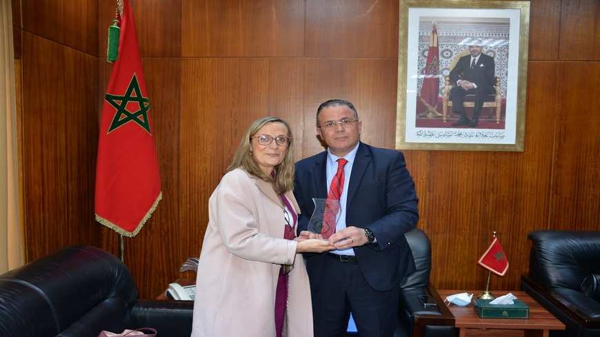 Rencontre entre le Directeur général de l'Institut supérieur de la magistrature  et la Cheffe du Bureau du Conseil de l’Europe au Maroc.